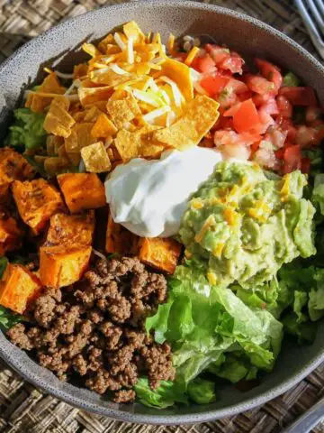 sweet potato taco bowl