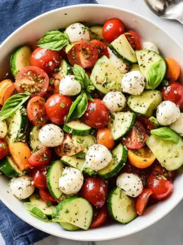 cucumber caprese salad