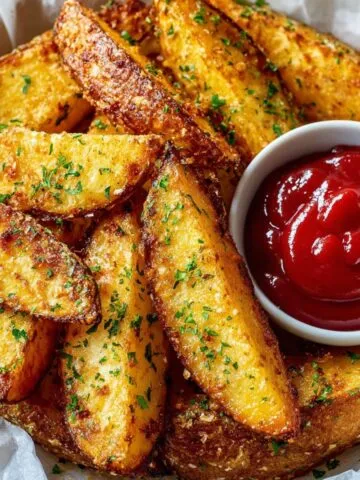garlic parmesan potato wedges