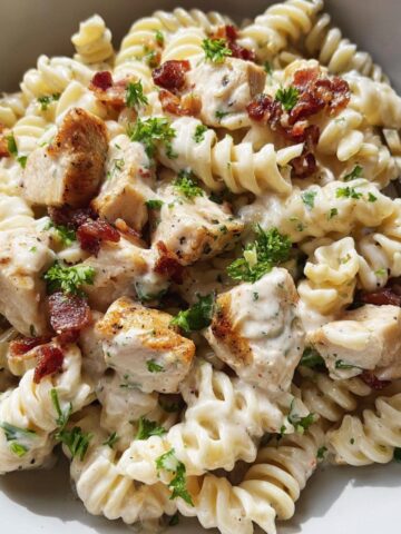 chicken bacon ranch pasta salad