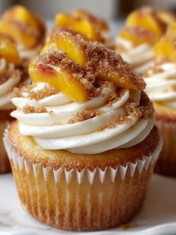 peach cobbler cupcakes