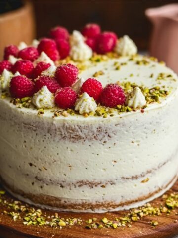 pistachio raspberry cake